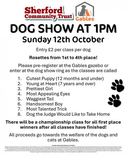 Gables Dog show at our Autumn Fayre!